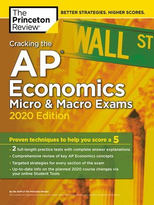 cover image of Cracking the AP Economics Micro & Macro Exams, 2020 Edition